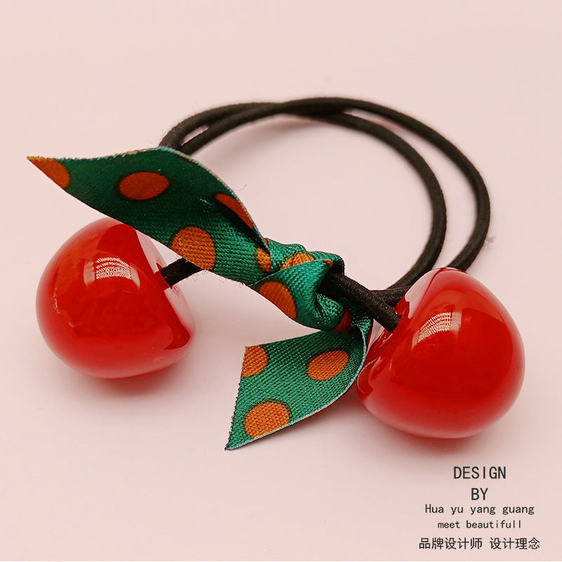 Wholesale Cherry Rubber Band Leather Headband